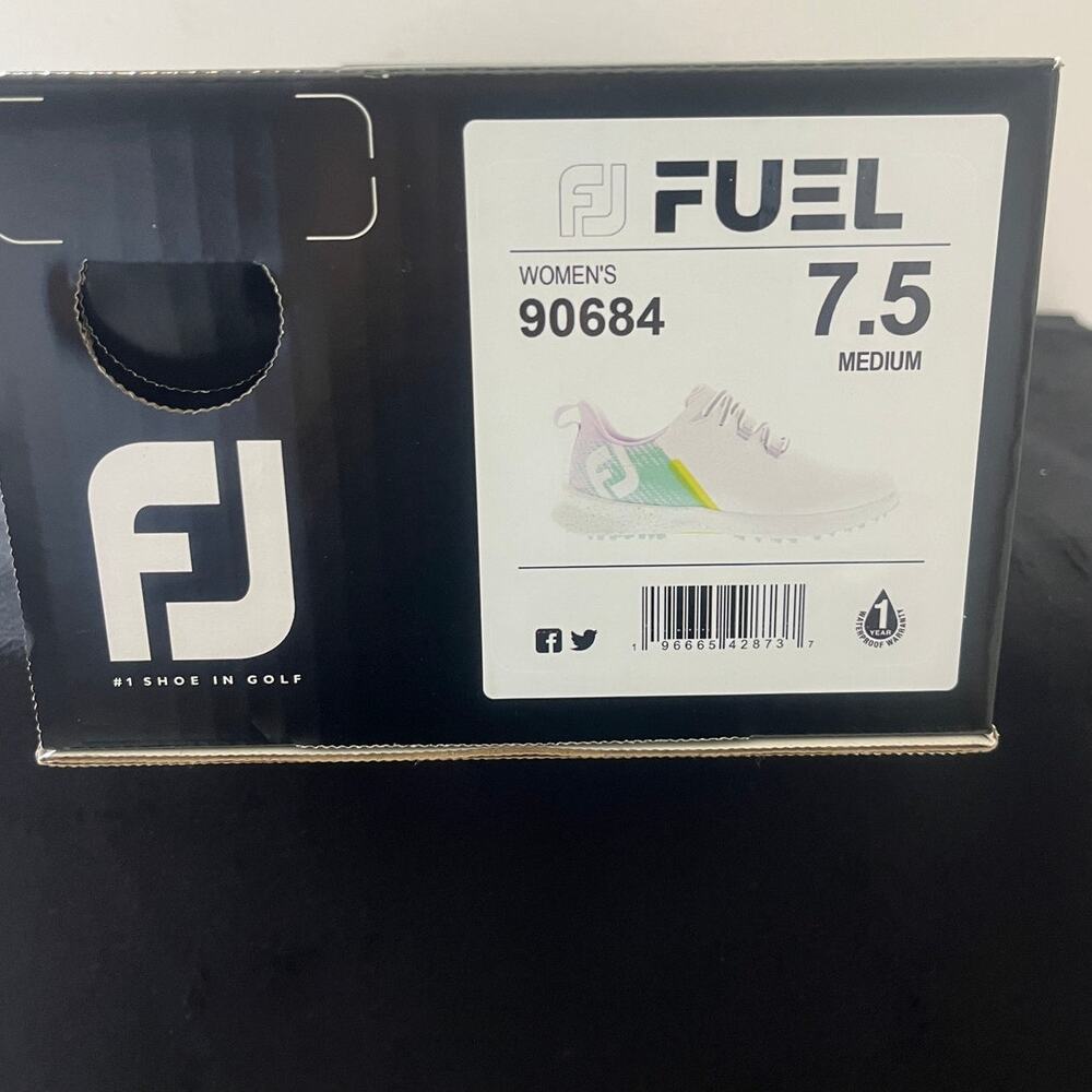 FootJoy Women's Fuel Golf Shoes - White/Green NWT SZ 7.5 - Picture 5 of 8
